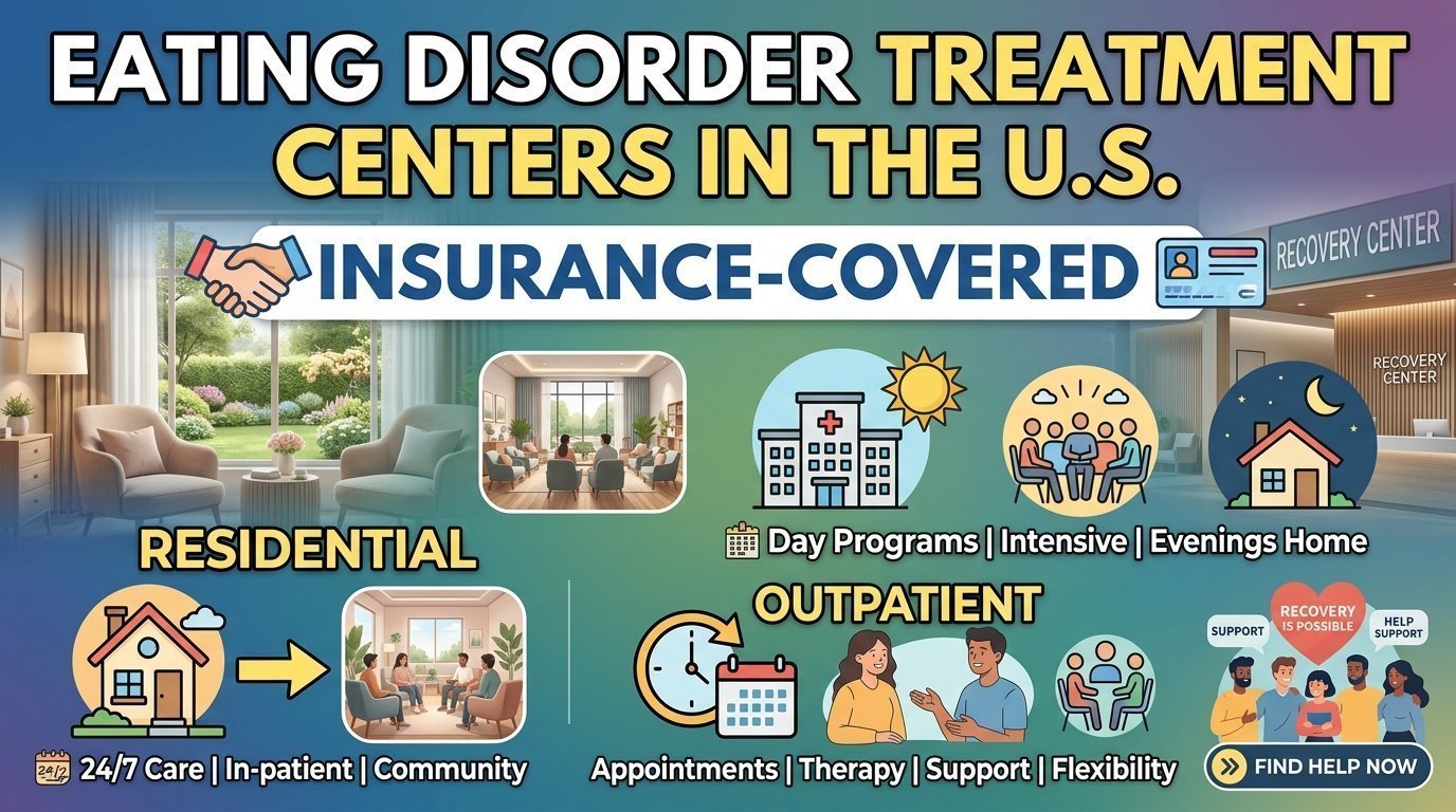 Eating Disorder Treatment Centers in the U.S.: Insurance-Covered Residential, PHP, and Outpatient Care