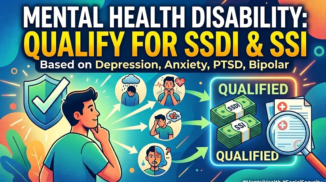 Mental Health Disability: How to Qualify for SSDI and SSI Based on Depression, Anxiety, PTSD, or Bipolar