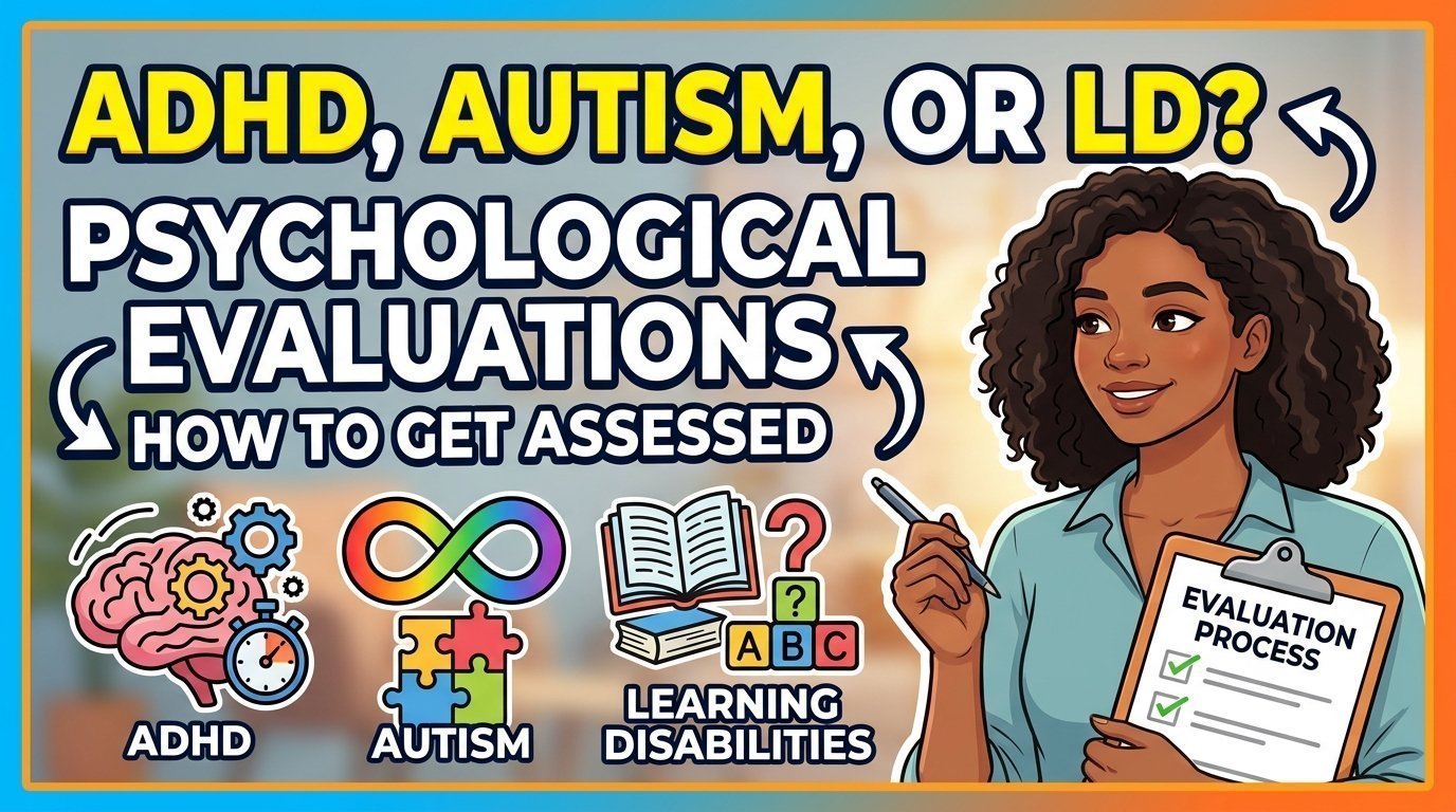 Psychological Testing and Evaluations: How to Get Assessed for ADHD, Autism, or Learning Disabilities