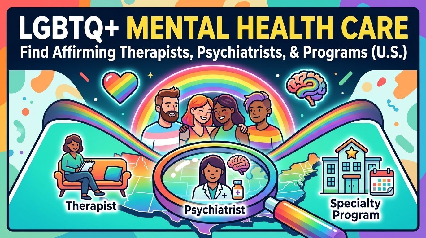 LGBTQ+ Affirming Mental Health Care: Finding Therapists, Psychiatrists, and Specialty Programs in the U.S.