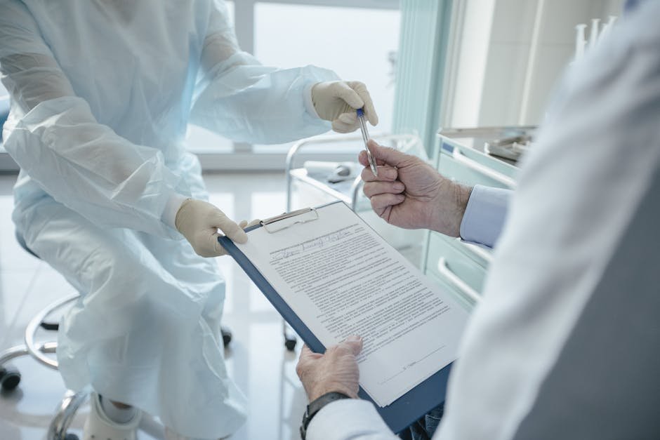 Letter of medical necessity form on a clipboard with a stethoscope and pen on a desk