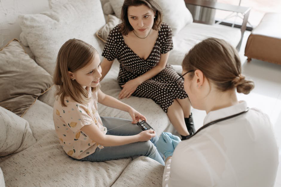 Primary care mental health screening conversation: a warm clinician handing a patient a questionnaire on a clipboard, the everyday moment when most depression and anxiety diagnoses actually start